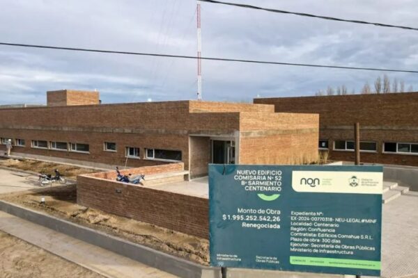 Avanza la construcción de la nueva comisaría 52 en Centenario